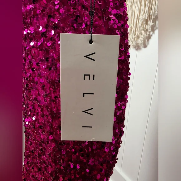 Velvi Dover Corset Gown V118 Fuchsia Sequin Prom Dress Size 0 NWT - Picture 4 of 6